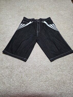 Vintage Y2K Ubug MEN’s Baggy Denim Shorts White Accent Size 38 × 15